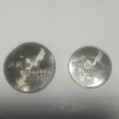 EXPO'75 沖縄国際海洋博覧会 記念メダル 魚 セット 純銀 刻印 25g