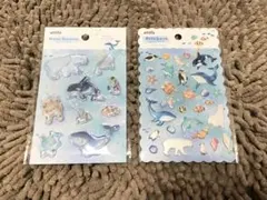 セリア アクアリウム ウォーターシール 2点