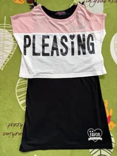 リボン付きワンピース2セット 140cm