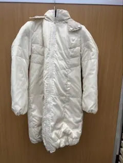 【美品】ホワイト ロングダウンコート 防寒　アウター　冬服