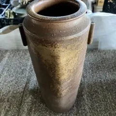 美濃焼　花瓶　フラワーベース　花器　31センチ　茶色のサムネイル