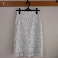 UNIQLO ホワイトレース タイトスカート S