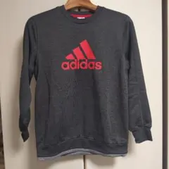 美品 adidas 150 トレーナー グレー/赤