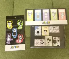 ARASHI ミッキーマウス ステッカー　ポストカード　付箋　3点セット