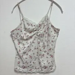 一点限り✨ROMWE【L】 花柄キャミソール ベージュ