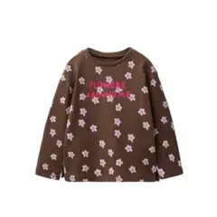 ZARA kids 4years 104cm 花柄　プリント　長袖　ブラウン　茶