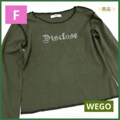 WEGO 長袖 Tシャツ カーキ グリーン ロゴ ストーン 美品 未使用