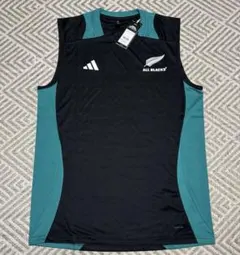 新品 adidas ラグビー ALL BLACKS ノースリーブシャツ 2XLのサムネイル