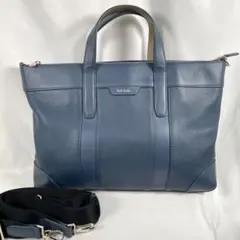 極美品 2way】ポールスミス ブリーフケース 本革 マルチストライプ A4