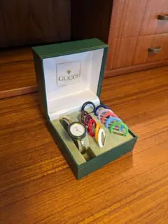 【稼働品】GUCCI チェンジベゼル 12色カラーベゼル付〈新品電池〉