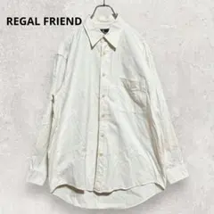 REGAL FRIEND 長袖ツイルシャツ L オフホワイト 綿100% 清潔感のサムネイル