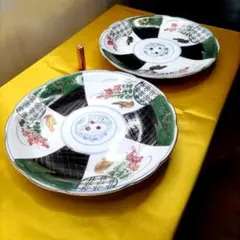 有田焼　伊万里焼　古伊万里　大皿　平皿　盛り皿　8寸皿2客セットのサムネイル