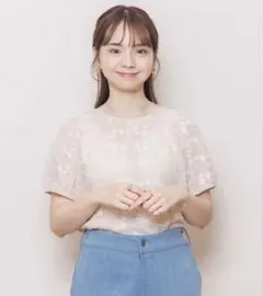 flower ブルーミングシアートップ2 くすみピンクのサムネイル