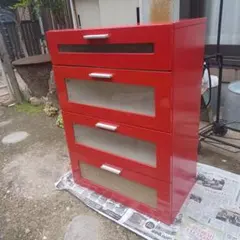 IKEA BAGGEBO バッゲボー シェルフユニット 赤 収納ラック 廃盤 ② IKEA BAGGEBO バッゲボー シェルフユニット 赤 収納ラック 廃盤 ②