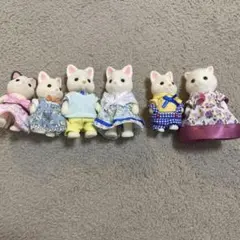 シルバニアファミリー 猫の人形 6体セット