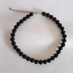 ブラックビーズ ネックレス