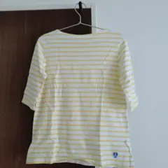 Orcival イエロー ホワイト ストライプ Tシャツ サイズ2