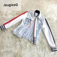 デシグアル デニムジャケット レイヤード ジャージ L ダメージ COURI