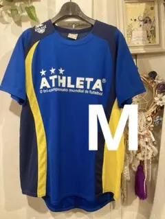 ATHLETA アスレタ M サッカーシャツ ブルー　ポロシャツ生地