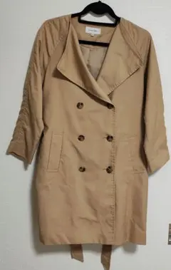 グローバルワーク GLOBAL WORKスプリング ノーカラー トレンチ コート