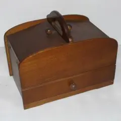 昭和レトロ G-WOOD 裁縫箱　ソーイングボックス　木製