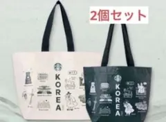 韓国限定 激レア 韓国スタバ コリア リユーザブルバッグ グリーン ホワイトのサムネイル