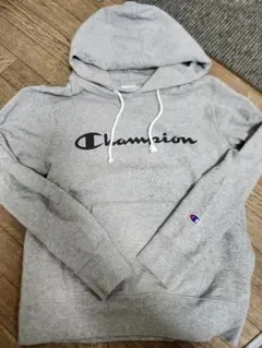 Champion グレー フード付きパーカー Lサイズ