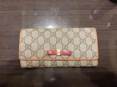 GUCCI グッチ 長財布 GGキャンバス オレンジ 正規品
