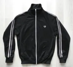 【激レア】ポルトガル製フレッドペリートラックジャケットブラックアイボリージャージ 80年代 ポルトガル製 FRED PERRY フレッドペリー ワンポイント