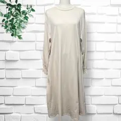 【シュガースプーン】Aラインフレアワンピース　ボリューム袖　アイボリー　F 綿