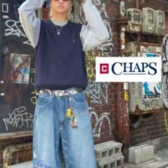 CHAPS RALPH LAUREN コットンニットベスト紺 L