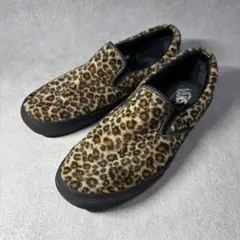 vans v98 フェイクファーレオパードスリッポン ヒョウ柄 ビッグサイズ