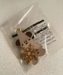 未開封・限定　リルリンリン2025クリスマス ピンバッジ くすみピンク雪結晶