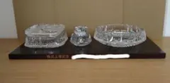 HOYA クリスタルガラス シガーケース ライター 灰皿セット