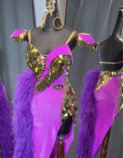 Chrisanne Haute Couture 紫 ラテンダンスドレス - メルカリ