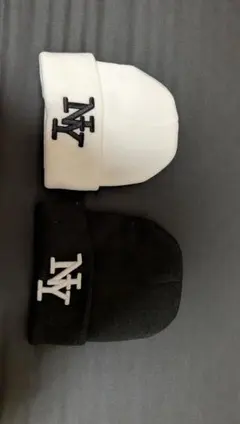 NYロゴ刺繍 ニット帽 2点セット