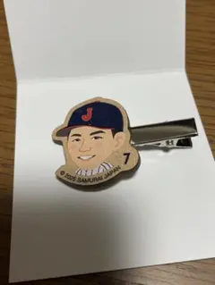 侍ジャパン 西川史礁　千葉ロッテ　侍ジャパン　 木製ヘアクリップ