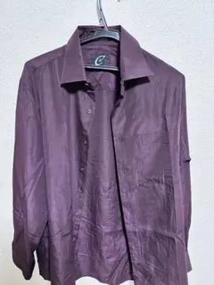 パープル 長袖シャツ Mサイズ