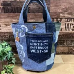 No.1411ハンドメイド★トートバッグ2点ブランケット★デニムリメイク No.1411ハンドメイド☆トートバッグ2点ブランケット☆デニムリメイク