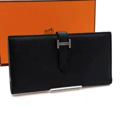 【近年モデル】HERMES ベアンスフレ ヴォーエプソン ブラック X刻 長財布のサムネイル