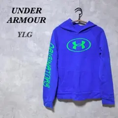 UNDER ARMOUR フード付きパーカー YLG 青