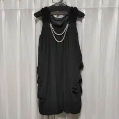 パーティドレス (size38) 結婚式 ２次会 ワンピース パール付
