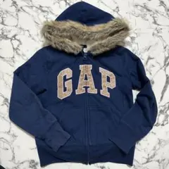 GAP ネイビー ファー付きパーカー