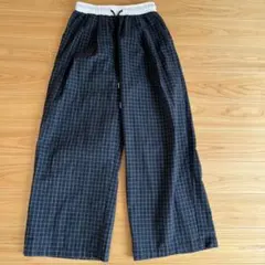 チェック柄 ワイドパンツ カジュアルパンツのサムネイル