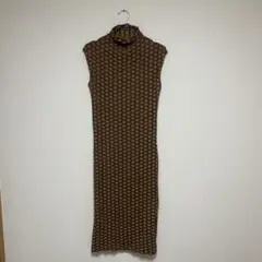 zara ノースリーブワンピース ミディ丈 タイト ストレッチ