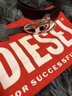 DIESEL ベルト オーバルロゴバックル ブラックのサムネイル