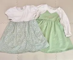 petit main プティマイン ワンピース 2点 セット 女の子 100cm