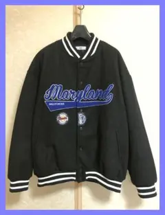 ☆WEGO☆美品レア♪完売裏キルティングメルトンワッペンスタジャン黒L☆