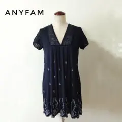ANYFAM ブラック チュニック 半袖　秋冬春のサムネイル