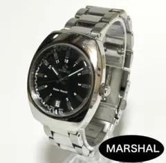 MARSHALクロノグラフ 腕時計 シルバーダイアル バンド社外品新品 起動 